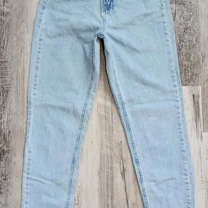 Misguided Jeans Size 2 TALL light Wash High Waisted Slim Straight